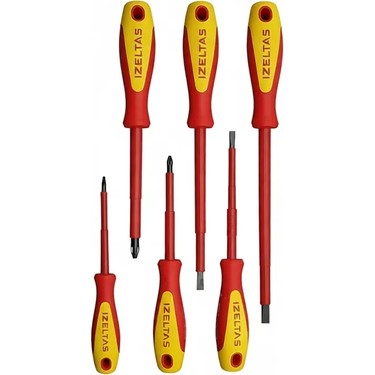 İzeltaş Izeltaş 1000V Elektrikçi Izole Düz Tornavida Set 6 Fiyatı