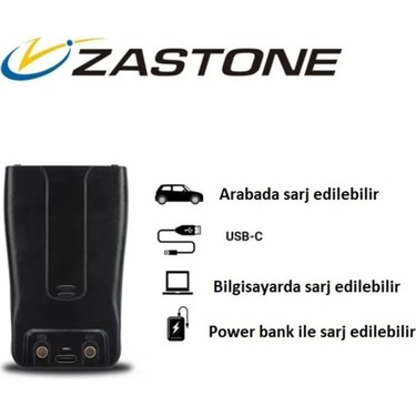 Zastone Profesyonel Telsiz 2 ZT-V68 16 Kanal Type-C Batarya Fiyatı