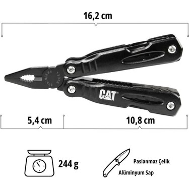 Cat DA980021 13 In 1 Çok Fonksiyonlu Siyah Oksit Kaplamalı Fiyatı