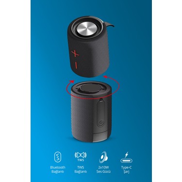 Piranha 7852-S Taşınabilir Bluetooth Hoparlör 20W | Tws Fiyatı