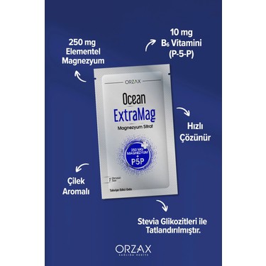 Orzax Ocean Extramag Magnezyum Sitrat 30 Saşe Türkiye Fiyatı