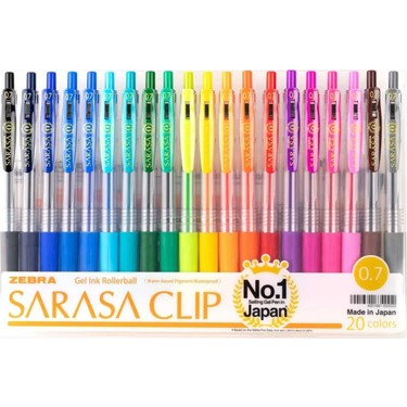 Zebra Sarasa Clip 20 Renk Set Jel Mürekkepli Roller Kalem Fiyatı