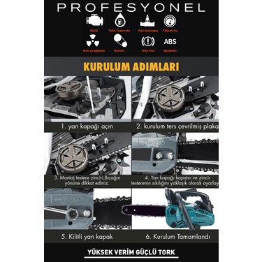 Assur 25CC Mini Benzinli Testere Ağaç Odun Dal Budama ve Fiyatı