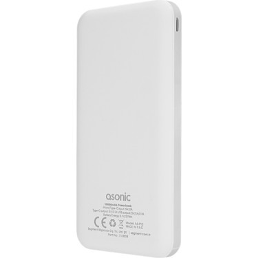 Asonic AS-P10 10000MAH 2*usb Output Powerbank Beyaz Fiyatı