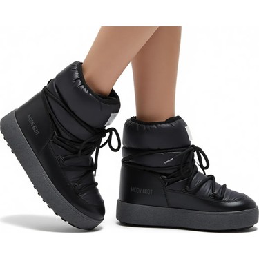 Moon Boot Kadın Bot (Kar) Ltrack Low Nylon WP Siyah Fiyatı