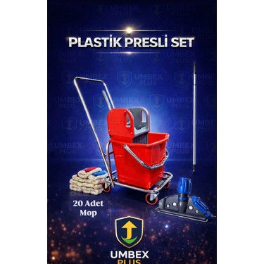 Umbex Tek Kovalı Krom Temizlik Arabası ve Paspas Arabası Fiyatı