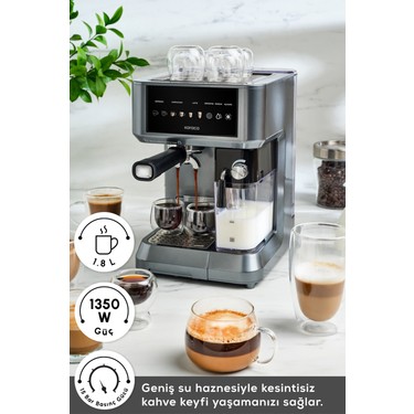 蔵にありました Karaca Mycaffe Barista S10 1350W Entegre Süt Hazneli Fiyatı