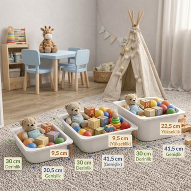 Seven Madame Kids Club Lora 14 Sepetli Mıx Oyuncak Dolabı | Fiyatı