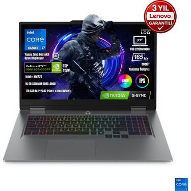Lenovo Loq 17IRX10 83JH00CNTR I7-13650HX 16GB Ddr5 1tb SSD Fiyatı