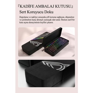 Ajazz AF68 Kablosuz (3 Modlu) Rgb Membran Klavye- Çift Fiyatı