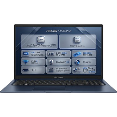 Asus Vivobook 15 Core 5 120U 16GB 512GB SSD 15.6 Fhd Fiyatı