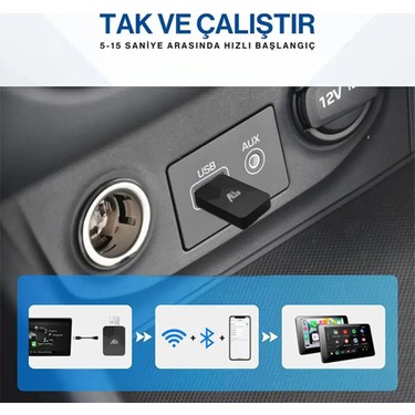 Ally Kablosuz Car Play Adaptörü Wireless Carplay Çevirici Fiyatı