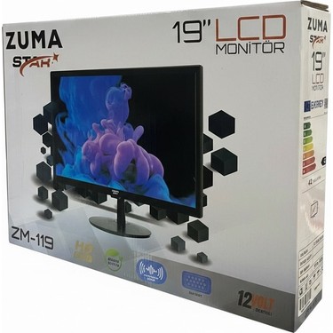 Zuma Star 19 Inc 12V Destekli Dahili Hoparlör Hd Görüntü LCD Fiyatı