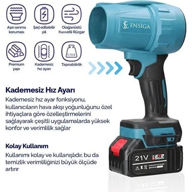 Ensiga Turbofan Yüksek Güçlü Jet Fan Lityum Şiddetli Çok Fiyatı