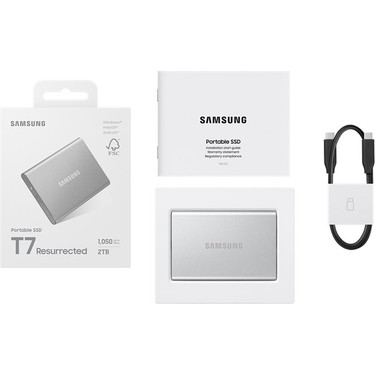 Samsung T7R 2TB Taşınabilir SSD USB 3.2 Gen 2 Type-C Gri 100 Fiyatı