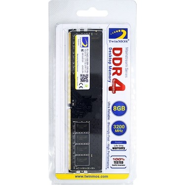 TwinMOS 8GB DDR4 3200MHz (MDD48GB3200D) Fiyatı - Taksit Seçenekleri