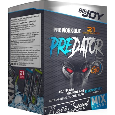 Bigjoy Sports Predator Go Pre Workout Mix 21 Paket Servis Fiyatı