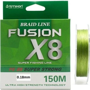 Remixon Fusion 8 x 150 m Yeşil İp Misina 0,18 mm Kalınlık Fiyatı