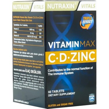 Nutraxin Vitamin Max C D Çinko 60 Tablet Fiyatı