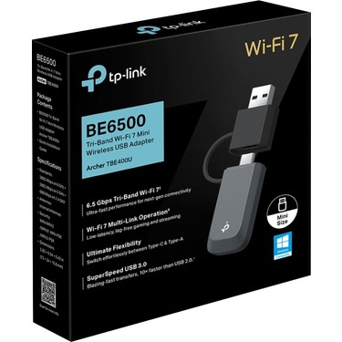 Tp-Link Archer TBE400U Mini | BE6500 Wi-Fi 7 Üç-Bant USB Fiyatı