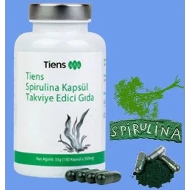 Tiens Spirulina Içeren Takviye Edici Gıda 100 Kapsül 35 gr Fiyatı