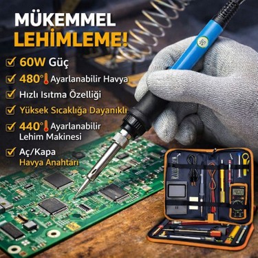 Multizone 60W Ayarlanabilir Havya Seti Elektronik Dijital Fiyatı
