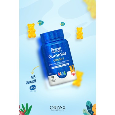 Orzax Ocean Kids Gummies Omega 3 60 adet Çiğnenebilir Jel Fiyatı