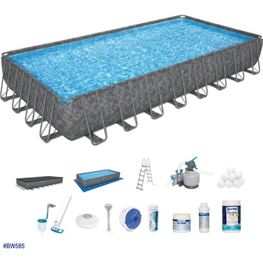 Bestway® Apx 365™ 561KJ Dikdörtgen Prefabrik Havuz Seti 9,56 Fiyatı