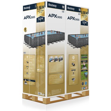 Bestway® Apx 365™ 561KJ Dikdörtgen Prefabrik Havuz Seti 9,56 Fiyatı