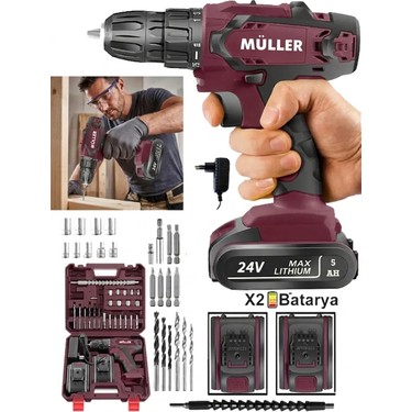 Müller Germany 24V 5 Ah Çift Metal Şanzuman Bakır Sargılı Fiyatı