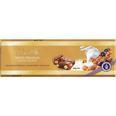 Lindt Sütlü Çikolata 300 g Kuru Üzümlü Fındıklı Lezzetli Fiyatı