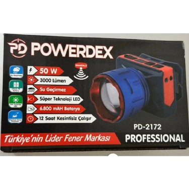 Powerdex Sensörlü Kafa Feneri 50W 3000 Lümen Metal Malzeme Fiyatı