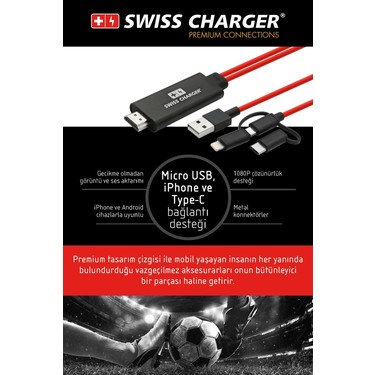 Swiss Charger SCV-30043 Universal Bağlantı Tipi iOS ve Fiyatı