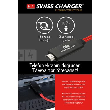 Swiss Charger SCV-30043 Universal Bağlantı Tipi iOS ve Fiyatı