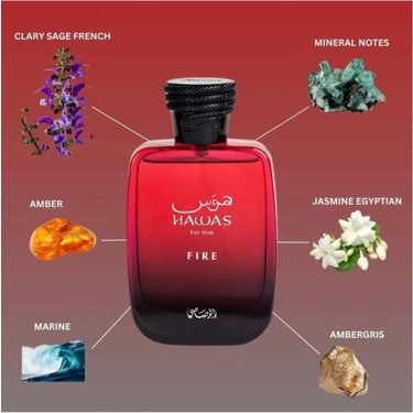 Rasasi Hawas Fire EDP 100 ml Unisex Aromatik Koku ve Fiyatı