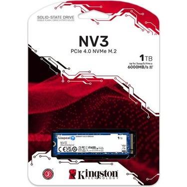 Kingston 1Tb Nv3 M.2 2280 Nvme Ssd Pcie 4.0 Gen 4X4 Up To Fiyatı