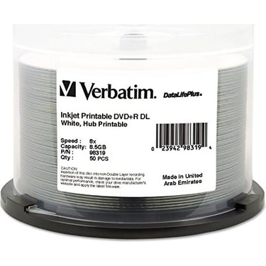 Dvd+R Dl 8.5gb 8x Datalifeplus Beyaz Mürekkep Püskürtmeli Fiyatı