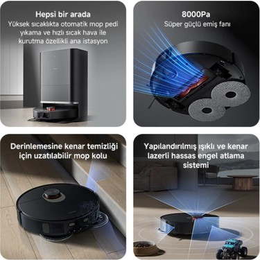 Robot Vacuum X20 Max Akıllı Robot Süpürge ve Mop - 8000PA Fiyatı