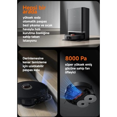Robot Vacuum X20 Max Akıllı Robot Süpürge ve Mop - 8000PA Fiyatı