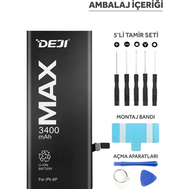 Deji iPhone 8 Plus Batarya 2691mAh Kapasite Orijinal Yüksek Fiyatı