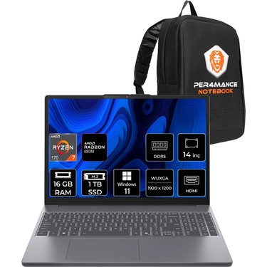 Lenovo Ideapad Slim 3 Ryzen 7 170 Notebook 16GB RAM 1TB SSD Fiyatı