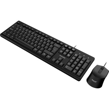 Philips SPT6234 Kablolu Türkçe Q Klavye ve Mouse Seti Siyah Fiyatı