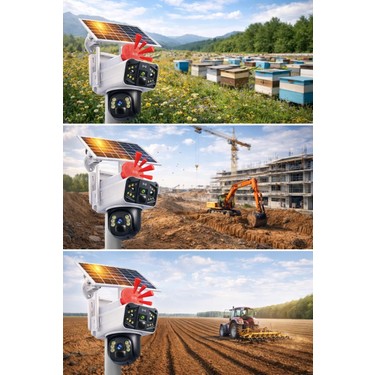 O-kam 3915 4G 6MP Dual Lens Güneş Panelli Solar Sirenli Fiyatı