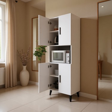 Alesta Life 4 Kapaklı Bölmeli Çok Amaçlı Dolap Klasik Fiyatı