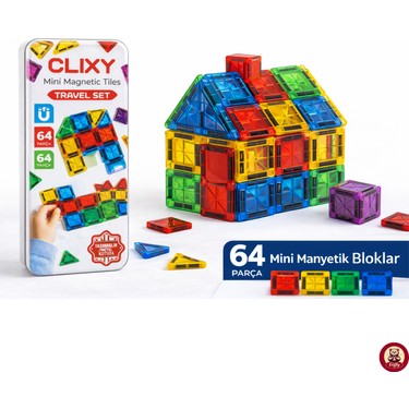 Giffy Manyetik Yapı Blokları - 64 Parça Seyahat Tipi Mini Fiyatı