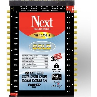 Next YE-10/32 Sonlu Multiswitch + Adaptör Box Modeli Fiyatı