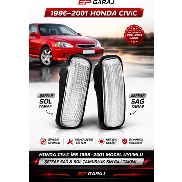 EP Garaj Honda Ies Civic 1996-2001 Model Beyaz Şeffaf Fiyatı