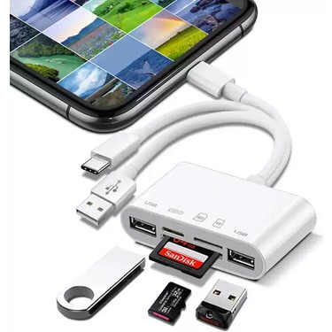 Daytona NK1032 Pro Type-C Lightning Usb-A To 2x Usb3.0 Sd Fiyatı