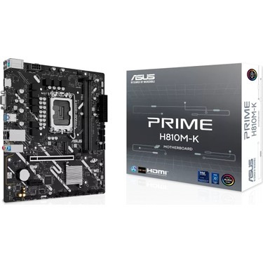 ASUS PRIME H810M-K Intel H810 LGA1851 DDR5 6400 HDMI, Analog Fiyatı