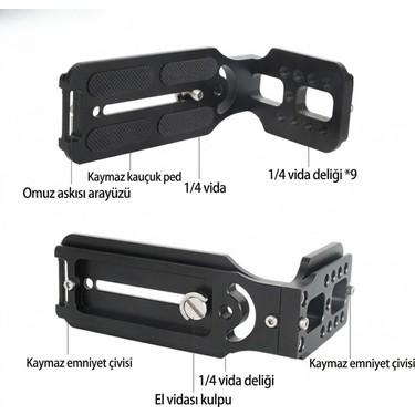 CoverZone Arca Swiss Alüminyum Kamera L Braket, 1/4 Vida Fiyatı